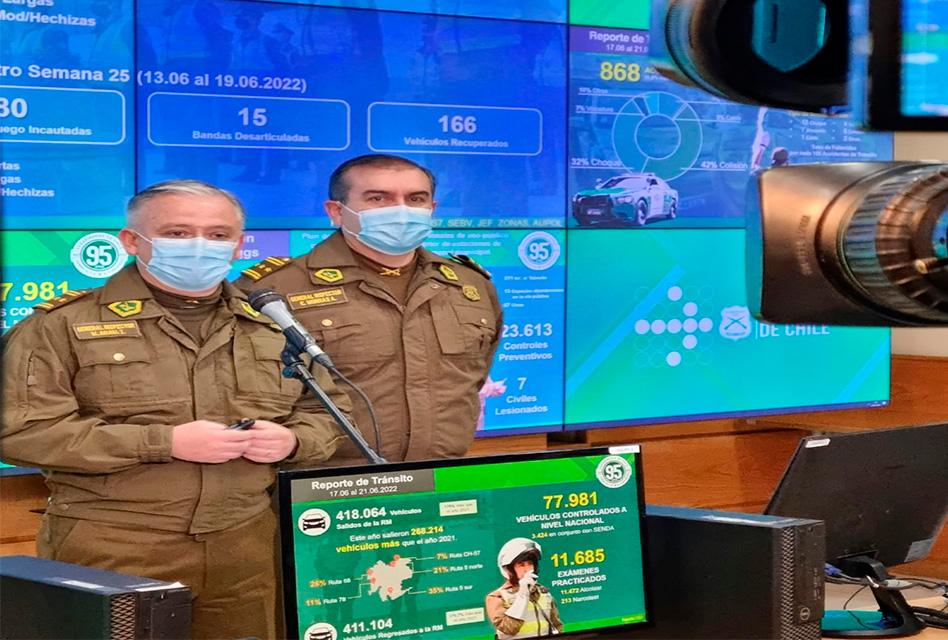 Balance de Carabineros: Más accidentes de Tránsito y más Fallecidos que en 2021