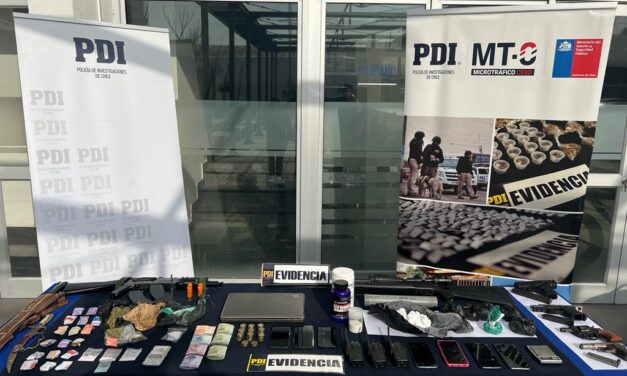 PDI detuvo a cuatro personas tras procedimiento antidrogas en Santa Cruz