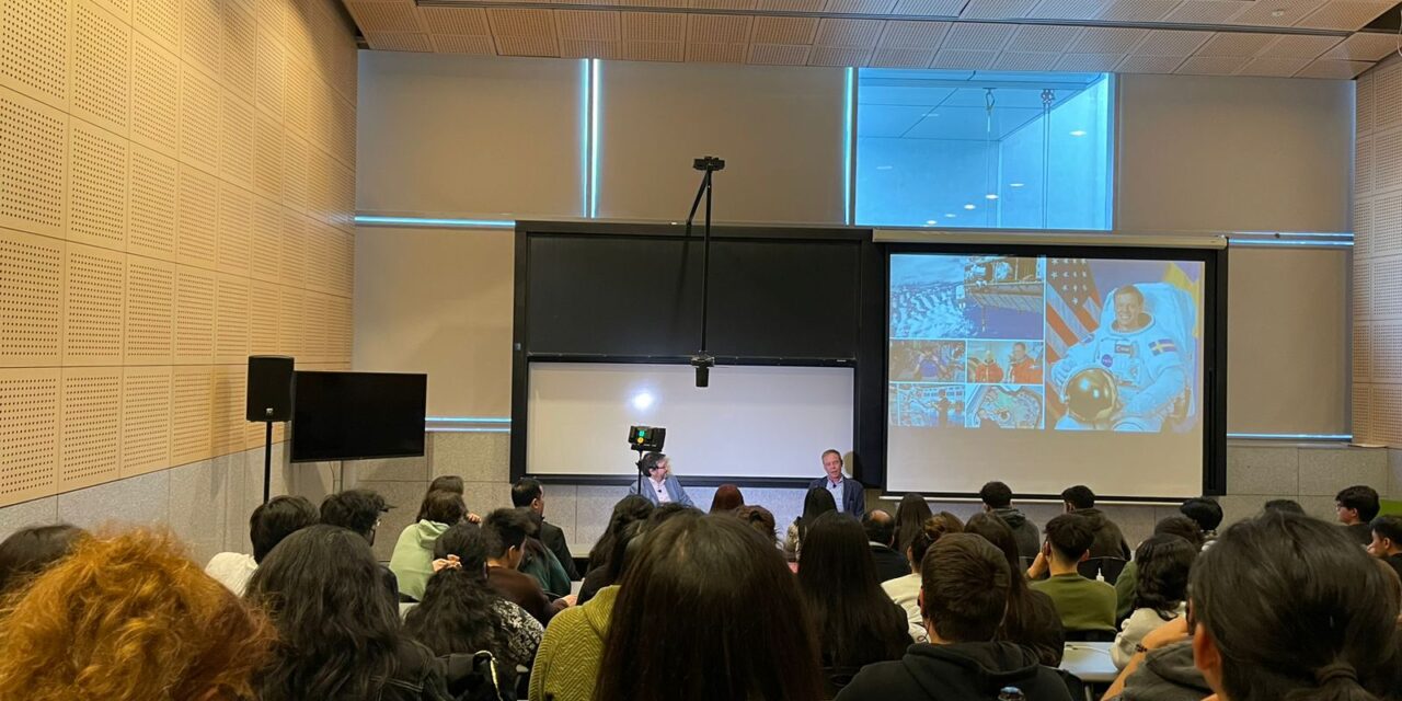 El primero de su país en ir al espacio: Astronauta sueco visitó Campus Beauchef de la Universidad de Chile