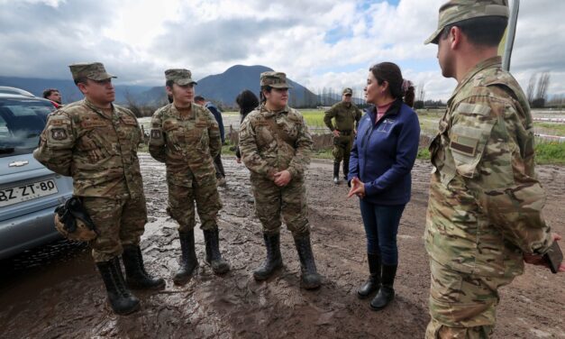 Ministra de Bienes Nacionales monitorea el socavón de Doñihue en el marco del despliegue gubernamental por sistema frontal