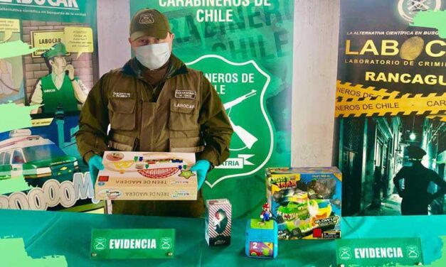 Peritos de la Sección Criminalística de Carabineros Rancagua (Labocar) inició campaña preventiva en el marco de la próxima celebración del día del niño.