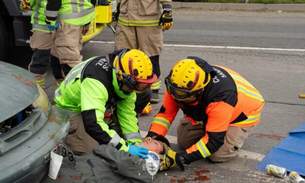 Simulacro Preventivo; Accidente vehicular en Santa Cruz