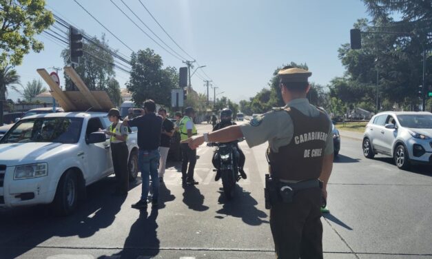 Amplio despliegue de Carabineros en Provincia de Cachapoal: Se retiraron 12 vehículos y se detuvo a dos personas por orden vigente