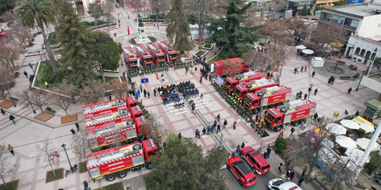Gobierno Regional entrega 12 carros cisterna para Bomberos de O’Higgins