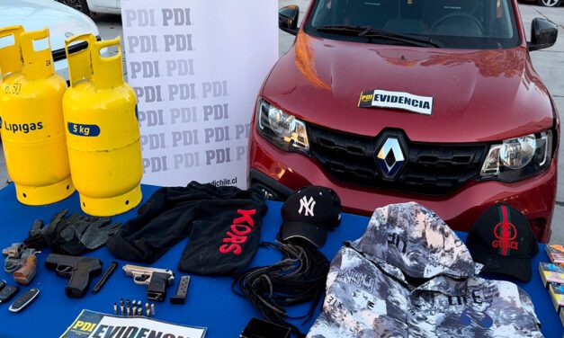 PDI detuvo a dos sujetos que robaron automóvil para asaltar comercializadora