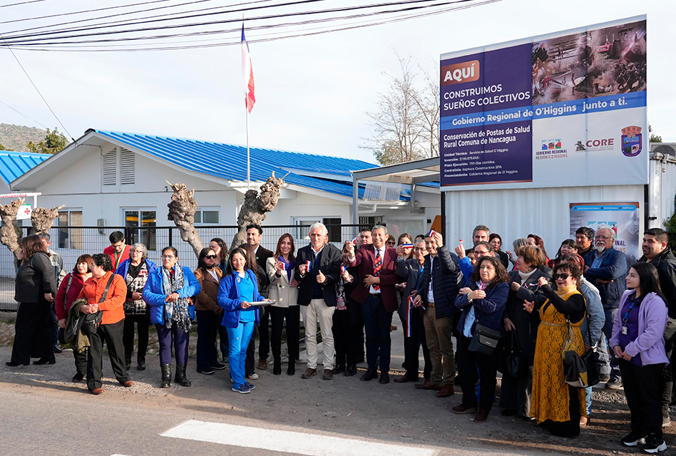Gobernador Regional inaugura remodelación de tres postas rurales en Nancagua