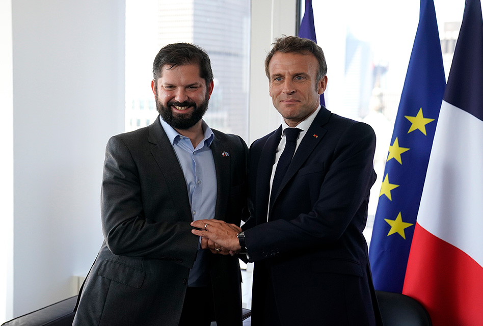 S. E. el Presidente de la República, Gabriel Boric Font, recibirá en Visita Oficial en La Moneda al Presidente de la República Francesa, Emmanuel Macron