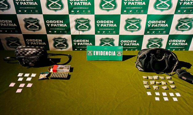 En control vehicular Carabineros logra la detención de tres personas por receptación, porte ilegal de municiones y droga