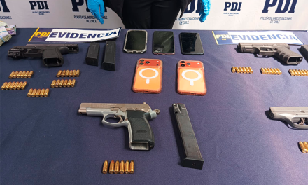 PDI Rancagua detiene a tres personas e incauta armas, droga y vehículos en procedimiento por homicidio frustrado ocurrido en septiembre de 2025 en la comuna de Doñihue.