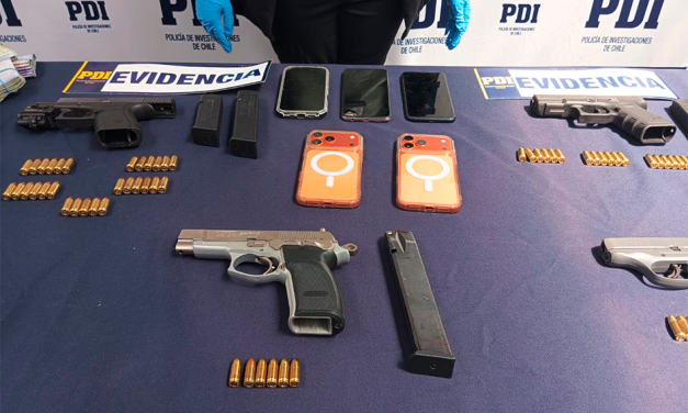 PDI Rancagua detiene a tres personas e incauta armas, droga y vehículos en procedimiento por homicidio frustrado ocurrido en septiembre de 2025 en la comuna de Doñihue.